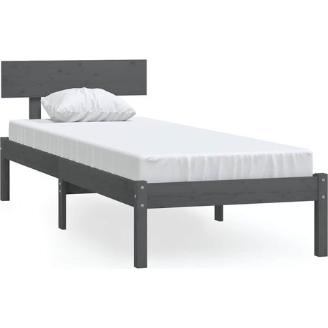 Maison Exclusive - Giroletto Grigio in Legno Massello di Pino 90x190 cm Single (1/5)