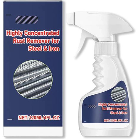 FISHLEANO Nettoyant et antirouille pour la maison, puissant détachant et antirouille, spray rénovateur pour pièces métalliques. (1/2)