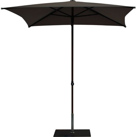 Ombrellone da Giardino 2x2 m Palo Ø38 mm in Alluminio Effetto Legno Tessuto Poliestere Trend Wood Taupe (1/5)