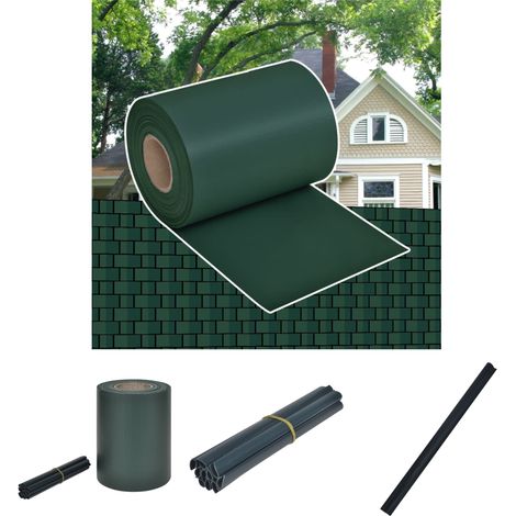 The Living Store Gartenzaun-Sichtschutz PVC 70×0,19 m Grün -  Zaunfelder (1/5)
