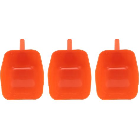 Lot de 3 pelles à aliments en plastique, louches d'alimentation manuelles, outil d'alimentation portable pour le bétail et la volaille (1/5)