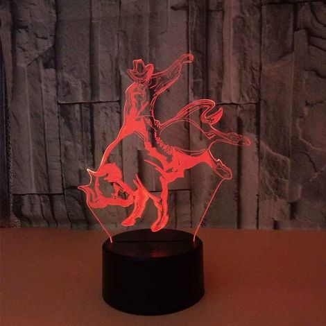 Veilleuse pour enfants, lampe de chevet 3D avec télécommande, cadeau idéal pour Noël, Halloween ou un anniversaire. (1/5)