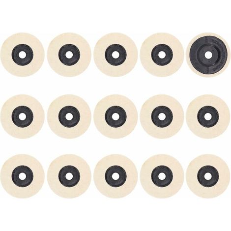 Disque de Polissage, 15 Pcs 4 Pouce 100mm Laine Disque de Polissage pour Meuleuse d'angle—— (1/4)