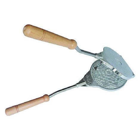 Panetta stampo per ferratelle - pizzelle manuale in alluminio pesante con manici in legno. (1/3)