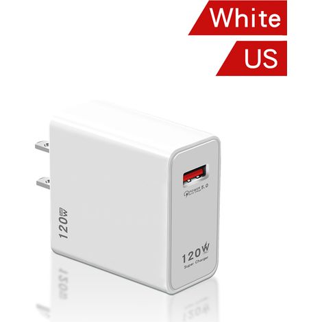 Chargeur Rapide 120W - Prise UE UK US - Compatible Xiaomi 12 12 Pro - Adaptateur Secteur Haute Puissance (1/5)
