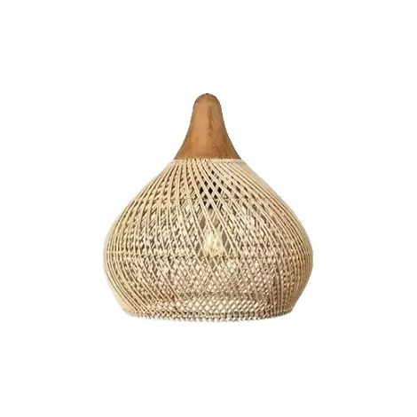 Suspension, Design en Osier Élégant, Polyvalente pour Divers Espaces, 40x40cm, Pas d'ampoule (1/2)