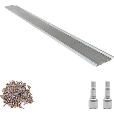 Mophorn 20 Stk. Dachrinnenschutz 127 mm, Aluminium-Laubfangstreifen mit Edelstahl-Mikromaschen, zuschneidbarer Dachrinnenlaubschutz mit 30,48 m Gesamtlänge, Regenrinnengitter inkl. Schrauben (1/5)