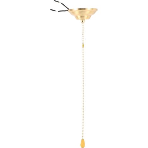 Interrupteur à Tirette Pratique pour Lampe Plafonnier, Structure Robuste en Cuivre et Bois, Courant Électrique 10a, Adapté pour Maison et Bureau (1/5)