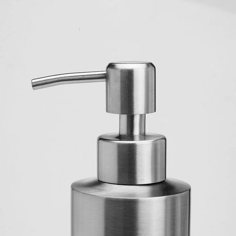 Dispensador de jabón de acero inoxidable (550 ml)，Botella de gel recargable con dispensador de bomba，perfecta para jabón de manos (1/2)