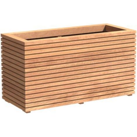 Adezz Pflanzgefäß Malaga Rhombus quadrat/rechteck aus Garapa-Hartholz Pflanzkübel 120x50x60,8 cm (1/5)