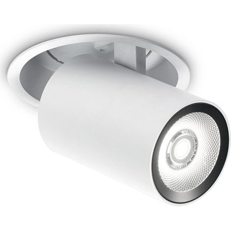 Faretto Tubolare Moderno Nova Alluminio Bianco 1 Luce 12W 3000K Luce Calda