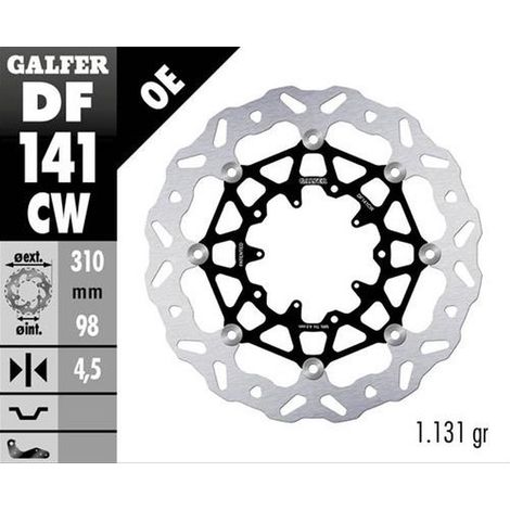 DISCO DE FRENO DELANTERO GALFER PARA HONDA CRF 1100L AFRICA TWIN '20- (FLOTANTE ONDULADO) (310X98X4.5MM)