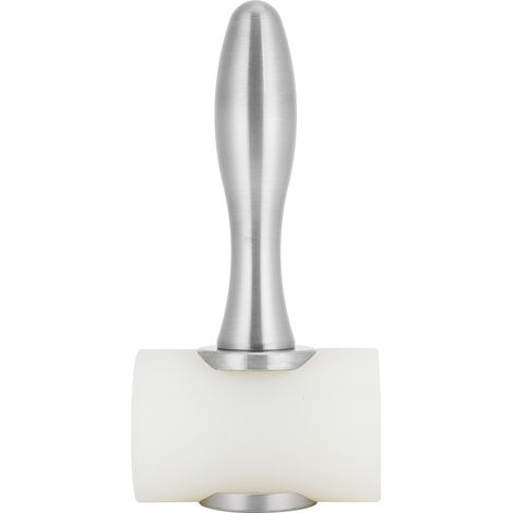 Marteau artisanal en cuir, bricolage, artisanat fait à la main, sculpture en nylon, gravure, outils de poinçonnage (poignée en alliage d'aluminium double tête blanche) (1/5)