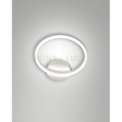 GIOTTO APPLIQUE BIANCA D.30cm  LED 3000K - 18W - 1890 lm DIMMERABILE 1 LUCE C/ACCES. SMART