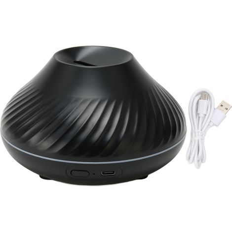 Diffuseur d'huile flamme 130ml 7 lumières LED USB arrêt automatique simulation 3D pour chambre bureau (1/5)
