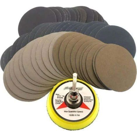 101 Disques de Ponçage 2 Pouces pour Usage Sec et Humide – Papier de Verre pour Bois, Métal et Plastique – Grain Assorti (1/5)
