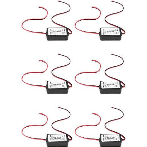 Relais redresseur 6X 12V pour caméra de recul de voiture, condensateur, filtre, connecteur pour objectif de caméra de recul, ballast anti-interférences (1/5)