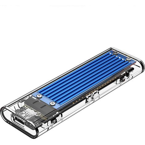 Carcasa para unidad TCM2-C3 M.2 NVMe a USB-C de 10 Gb/s - azul transparente (1/3)