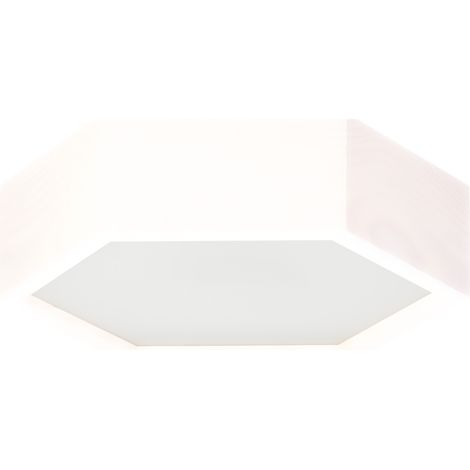 L谩mpara de techo LEJA hexagon 275 blanca para sal贸n, cocina, ba帽o, ESTILO (1/5)