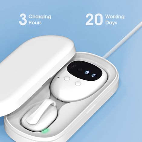 Ricevitore/trasmettitore wireless con clip per allarme enuresi notturna per bambini e ragazzi, per l'addestramento all'uso del vasino, portata 10-20 m, promemoria con vibrazione, batteria integrata - (1/3)