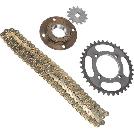 Kit chaîne 420, pignons, 96 maillons, entraxe 12x17 mm, pignon avant 14 dents, pignon arrière 36 dents, kit volant moteur sans dents (1/5)