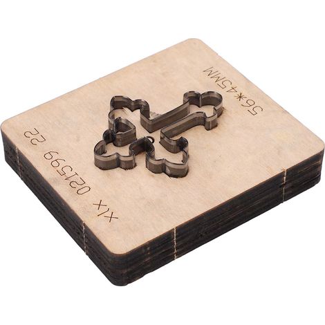 Matrice de découpe croix en acier allié avec plaque en bois de bouleau pour perçage cuir et bricolage DIY (1/5)