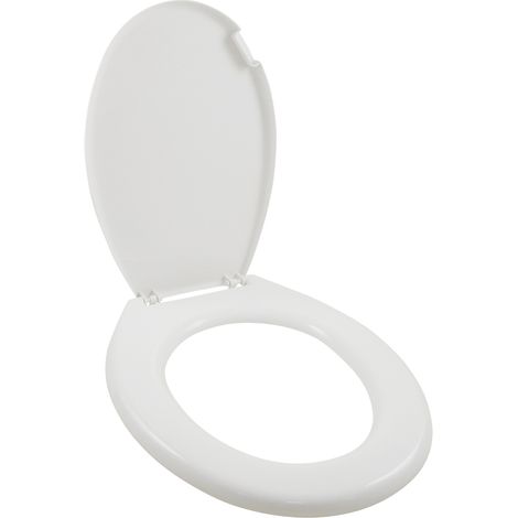 MAURY'S COPRI WATER WC PLASTICA BIANCA KIT DI MONTAGGIO CON GANCI INCLUSO (1/2)