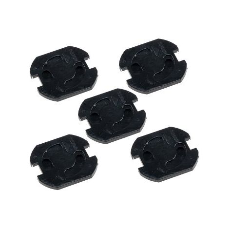 Einsteckschutz für Steckdosen, Schwarz mit Drehmechanik, 5er-Set (1/5)