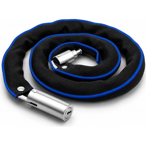 Antifurto a catena per bici 65 cm rinforzato per moto nero (1/5)