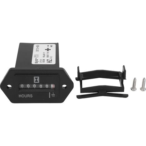 Ortviai Compteur d'heures mécanique étanche 10-80 V DC pour moteur, générateur, bateau, tracteur et camion (1/5)