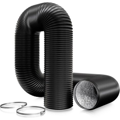 Tuyau ventilation en PVC de 150 mm pour hotte aspirante, Tuyau d'Evacuation pour Extracteur d'Air, ventilateur tubulair(3 mètres de longueur) [Classe énergétique A++] (1/5)
