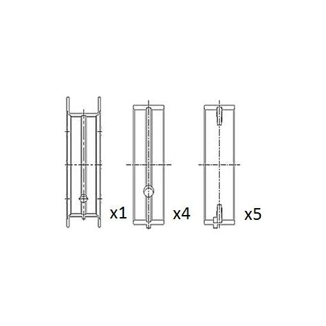 Coussinet de paliers de vilebrequin FAI AutoParts BM1049-STD FORD 6646693