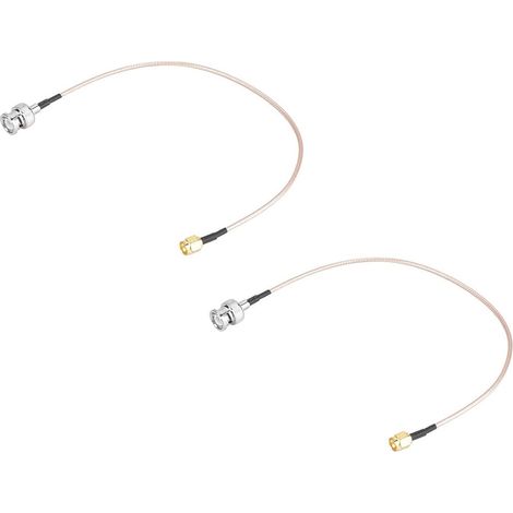 Câble coaxial SMA vers BNC 2 pièces 50Ω 30 cm Fiche SMA vers fiche BNC RG316 Câble coaxial Câble en queue de cochon réseau de prise pour adaptateur d'extension d'antenne (1/5)