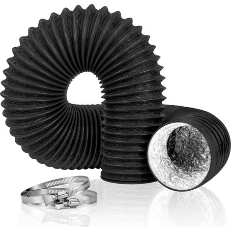Tuyau d'aération pour sèche-linge 100 mm, conduit d'aération flexible en (1/5)