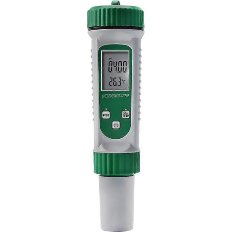 Cet analyseur de qualité d'eau numérique multifonctionnel 6 en 1 peut mesurer le pH, la conductivité, les solides dissous totaux, la salinité, la densité et la température. (1/5)