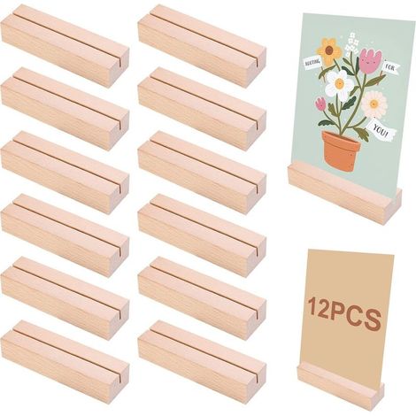 Porte Menu Mariage/ Photo en Support en Bois Comme Décoration (12 Pièces) (1/5)