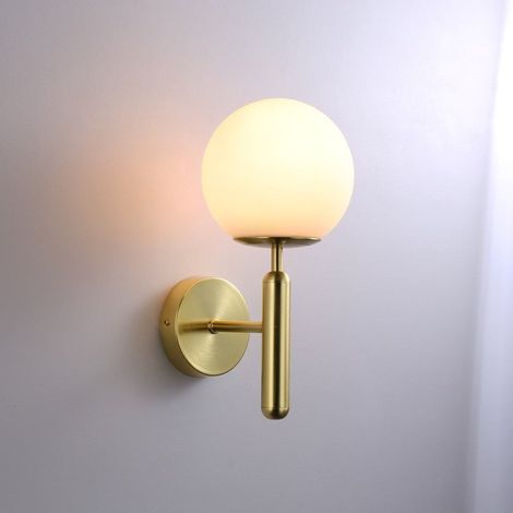 Aplique De Pared Bola Cristal "Elsa" - E14 - Dorado