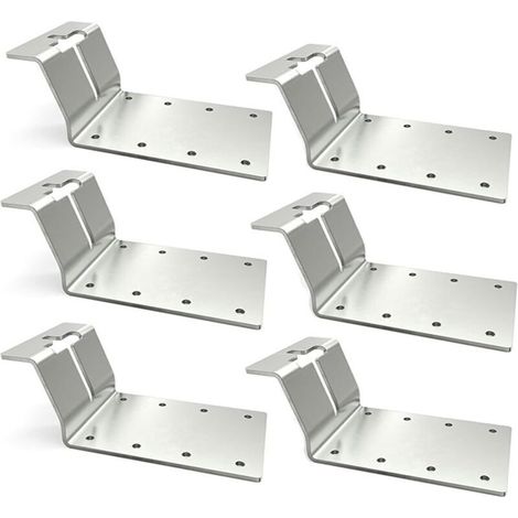 T-shaped fence post brackets – Sturdy iron, easy vertical mounting – Pack of 4