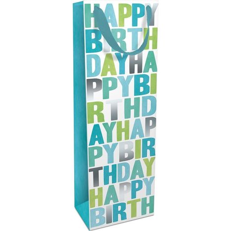 Braun & Company Geschenktasche Birthday aqua 12 x 36 x 8 cm Geschenktasche