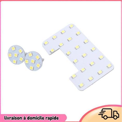 Panneau Lumineux Carte Dôme Voiture - 34 LED 5050 - 12 V 5 W 8000 Lm - Pour Intérieur Auto - Lot de 3 (1/5)
