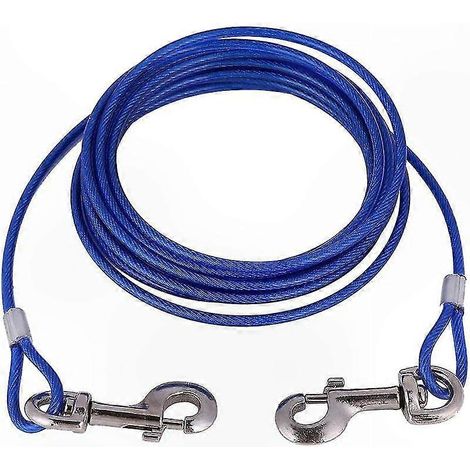 Hochleistungs-Sicherheitsleine für Hunde – Bissfestes Stahlseil, Ø 10 mm x 5 m, blau getönt (1/4)