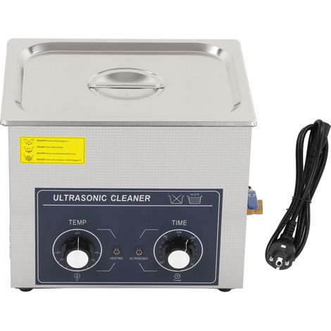 Nettoyeur Ultrasonique 10L avec Chauffage Réglable, Cuve de Nettoyage à Ultrasons avec Panier, Prise UE 220-240V (1/5)