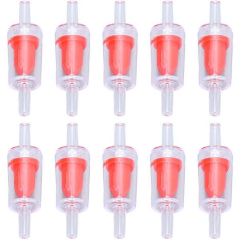 Pair 10 pièces clapet anti-retour 4mm PP pompe à air Aquarium 1 voie clapet anti-retour d'arrêt d'eau pour Aquarium rouge (1/4)