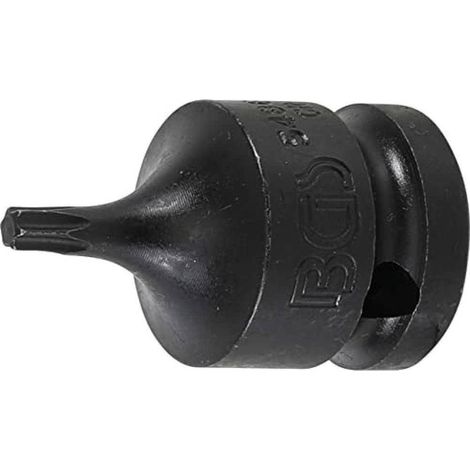 Douille à Embouts à Choc 42 mm - 12,5 mm (1/2), Profil Torx T25 - Résistante et Précise, Acier - D-Work