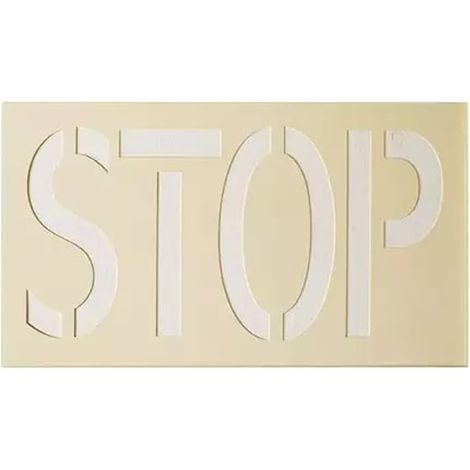 Pochoir de marquage au sol réutilisable semi rigide (PVC 1mm) - Stop - 40x80 cm