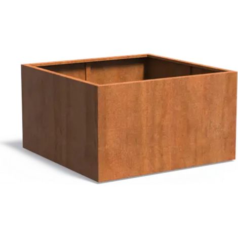 Adezz Pflanzgefäß Carrez Standard Quadrat aus Corten-Stahl Pflanzkübel Größe 140x140x80 cm (1/5)