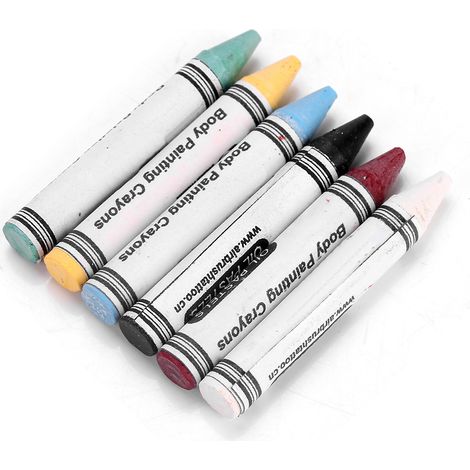 Lot de 6 crayons de maquillage néon fluorescents pour visage et corps, peinture pigmentée pour enfants, football lumineux. (1/5)