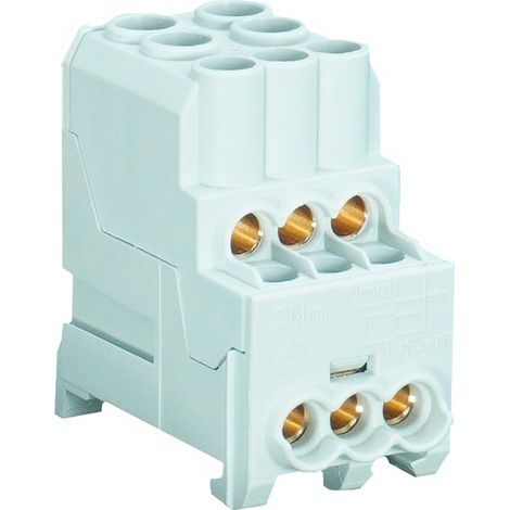 Digital Electric - 41569 - Bloc de répartition gris 200A (1x70² + 1x35² + 6x16²) (1/2)