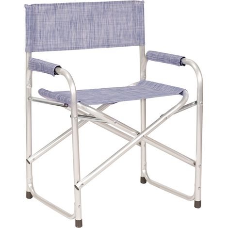 Sedia richiudibile per esterni in alluminio regista mare in textilene Blu Denim (1/4)