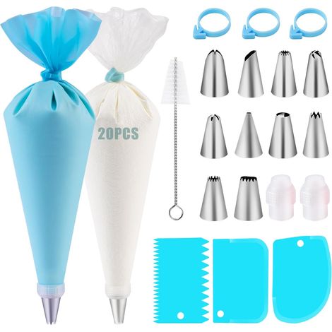 Poche a Douille Patisserie 40 Pcs, Douille Patisserie, Kit Patisserie, Accessoire Patisserie, Ustensiles à Pâtisserie (1/5)